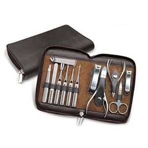 Meilleur professionnel de luxe français Long hommes hommes voyage soins des ongles manucure pédicure coupe-ongles cadeau Kit d'outils produit - Product Image 3