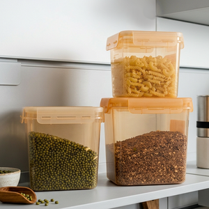 Clip Lock Airtight Leakproof PP <b>Square</b> Food Storage <b>Container</b> Set 3 Pcs 1200+1900+2900ml BPA Free Microwave Safe Presents - Product Image 3