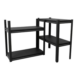 Organizzatore a 4 Ripiani con Telaio in Acciaio Resistente, Prodotto Regolabile per Organizzazione e Stoccaggio Domestico - Product Image 4