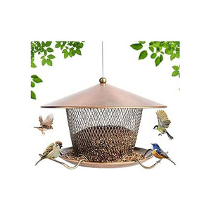 Premium Outdoor Hanging Bird Feeder with Squirrel Proof <b>Locking</b> System and Transparent Dual Seed Storage for Garden Balcony - Product Image 2