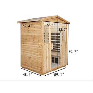 ห้องซาวน่ากลางแจ้งสี่คนเฟอร์เก่าพร้อมเทคโนโลยีอินฟราเรดไกล - Product Image 5