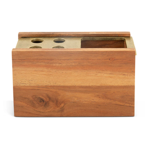 Multi-functional Simple Wooden Non-folding Toothbrush Holder Eco-Friendly <b>Bathroom</b> & Kitchen Storage Organizer Product For Sale - Product Image 4