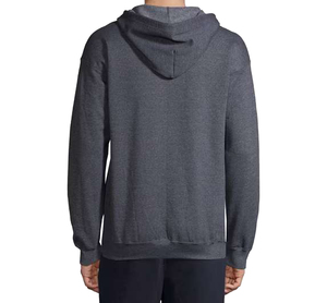Men's Navy Blue Hooded Sweatshirt <b>Set</b> Solid Color Cotton French Terry Casual Wear Autumn Season Full Zip Design Wholesale - Product Image 4
