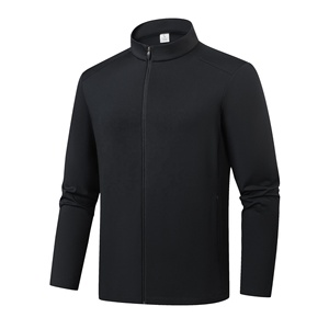 Chaqueta deportiva para hombre con cremallera completa y cuello alto, 75% nailon, 25% spandex, ligera, elástica, para correr, uniforme deportivo. - Product Image 2