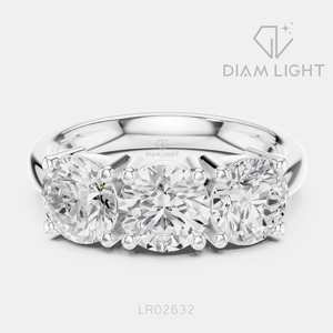 Bague de mariage ronde 2,10 carats, bijoux fins, certifiée IGI, or blanc 14 carats, diamant de laboratoire, bague de fiançailles et d'anniversaire - Product Image 1
