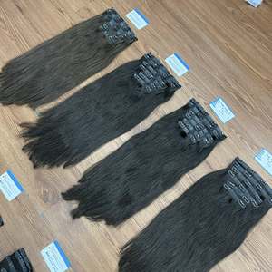 VENTES CHAUDES  Clip-in cheveux vierges vietnamiens Naturellement lisses et ondulés Produits tendance - Product Image 6