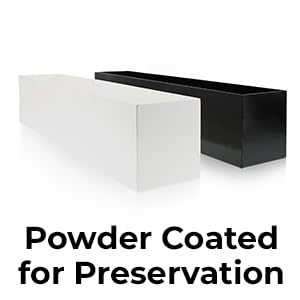 Wholesale Modern White Stainless Steel Rectangular Long <b>Planter</b> Pot Powder Coated Metal Flower Box for Indoor Outdoor Plants - Product Image 5
