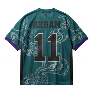 Maillot de football à col en V pour garçons, manches courtes, impression sublimée, évacuation de l'humidité, léger, numéro d'équipe personnalisé, logo, étiquettes personnalisées, etc. - Product Image 2