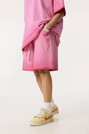 Shorts de sport pour homme Micah Corporation en coton molletonné rose, dégradé ombré, respirant, séchage rapide, maille épaisse 2026 - Product Image 3