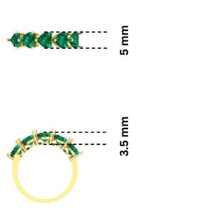 14K Solid Gold <b>Heart</b> Natural <b>Pink</b> Sapphire Half Eternity Luxury Wedding Anniversary & Party <b>Ring</b> - Product Image 3