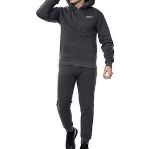 Conjunto Deportivo de Invierno para Hombre, Talla Grande, Transpirable, de Alta Calidad, con Capucha y Forro Polar, Logotipo Personalizado, Diseño Sólido, Venta al Por Mayor de Fábrica - Product Image 6
