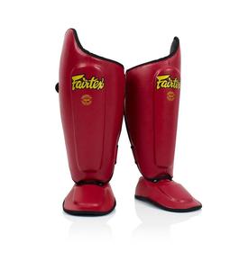 Protectores de Espinilleras Rojos Premium Fairtex Personalizados al por Mayor para Muay Thai, MMA y Kickboxing, para Entrenamiento y Sparring - Product Image 2