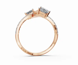 Anillo de Diamantes de Lujo en Oro de 9kt, 14kt y 18kt, Selección de Oro Amarillo, Rosa y Blanco, Banda de Diamantes Genuinos, Joyería Fina en Oro - Product Image 4