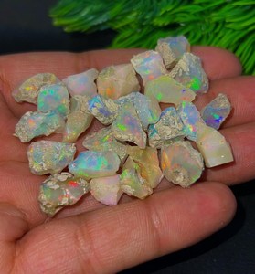 Natural Welo Fire Opal Rough Ethiopian <b>Raw</b> Gemstone Multicolor <b>Crystal</b> For Jewelry Making Bulk Supply Loose Stone - Product Image 3