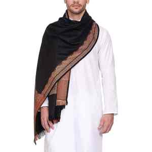 Châle en laine pour homme, chaud et double face, de haute qualité, avec pompons, châle traditionnel musulman à la mode, en pure laine, OEM - Product Image 6