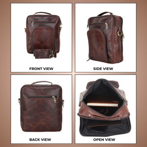 กระเป๋าเดินทางแฟชั่นหนังแท้พร้อมสายปรับได้สำหรับทุกเพศ - Product Image 2