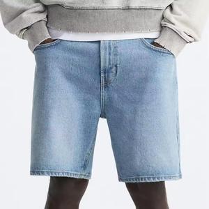Shorts en jean écologiques pour hommes, style baggy, mode estivale, 100% coton biologique, style urbain, fournisseur OEM ODM - Product Image 1