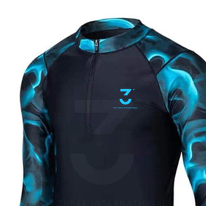 Factory Direct Price <b>Men</b> Rash Guards Spandex/Polyester Quick Dry Elastic Waistband Comfortable <b>Compression</b> Top for Adult - Product Image 3