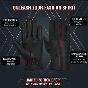 Premium Quality Anti-Static Durable Leather Thermal Eco-Friendly Four Seasons Casual Safety <b>Gloves</b> Heavy-Duty Industrial Outdoor - Product Image 4