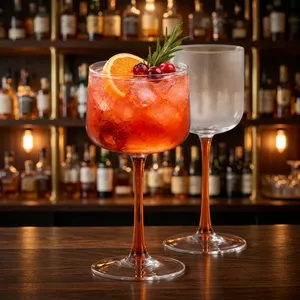 Verres à vin colorés en borosilicate faits à la main de 340 ml, sans plomb, à pied, pour vin rouge et blanc, réutilisables, vente en gros - Product Image 6