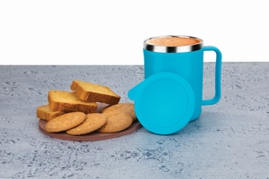 Durable stainless steel <b>coffee</b> tea mug <b>double</b> <b>wall</b> insulated drinkware <b>cup</b> for home office travel kitchen use premium utility - Product Image 4