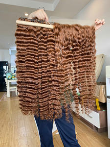 Extensions de cheveux humains bruts Style lâche de vague profonde dans #4 #6 #8 Tendance de couleur Extensions de cheveux toutes textures - Product Image 4