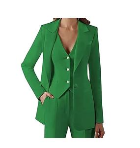 Conjunto de Traje Formal de Oficina para Mujer, 3 Piezas, Antiarrugas, Blazer, Chaleco y Pantalones, Venta al Por Mayor y Dropship - Product Image 5