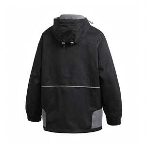 Chaqueta Anorak con Capucha de Alta Calidad para Hombre, Cortavientos Personalizado, Cómodo para Correr, con Bordado de Primavera y Media Cremallera, Resistente al Viento - Product Image 3