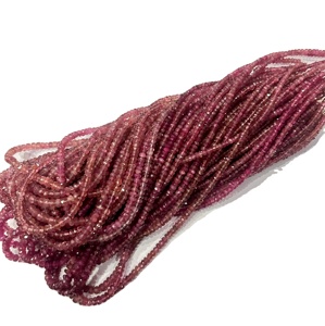 Cuentas Rondelle facetadas de 3-4mm de alta calidad, turmalina Rosa Natural, hebra larga de 16 pulgadas, buena para la fabricación de joyas - Product Image 2