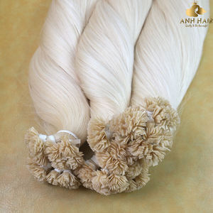 Extensiones de cabello con punta plana, rubio platino, servicio OEM, fabricante de Vietnam, aspecto natural, sin enredos, sin caída, gran venta. - Product Image 4