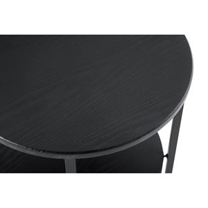 Small Round 2-Tier Farmhouse End Table Durable Accent Tables for Small Spaces <b>Night</b> <b>Stands</b> for Bedrooms Living Room Coffee Table - Product Image 3