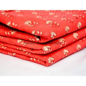 ผ้าฝ้ายแท้ 100% พิมพ์ลายบล็อก เป็นมิตรกับสิ่งแวดล้อม ระบายอากาศได้ดี แห้งเร็ว น้ำหนักเบา ผ้าทอลายไขว้ จากรัฐราชสถาน สำหรับเสื้อผ้าสตรีและเด็กผู้หญิง - Product Image 2