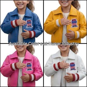 Custom <b>Leather</b> Bomber <b>Jacket</b> Outerwear Soft Breathable OEM Service AVIREX Icon Aviation Flight <b>Jacket</b> Toddlers & Kids 2–12 years - Product Image 3
