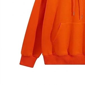 Nueva Llegada Sudadera Casual de Invierno para Mujer con Logotipo Personalizado, Color Naranja Sólido, Cierre Corto Blanco, Mangas Largas, Suave, Cálida y Transpirable - Product Image 6