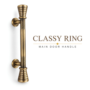 Manija de Puerta Principal y de Vidrio de Latón Antiguo de Estilo Clásico, Tirador de Barra Tradicional para Entrada - Product Image 1