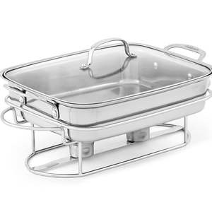 Recipiente para Calentar Comida Tipo Buffet, de Acero Inoxidable para Catering Comercial, con Elegante Tapa con Acabado Espejo - Product Image 5