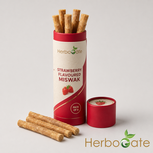 Palillo de Mascar Herbal Natural con Sabor a Fresa para el Cuidado Bucal Tradicional, Blanqueamiento Dental, Aliento Fresco y Encías Saludables - Product Image 3