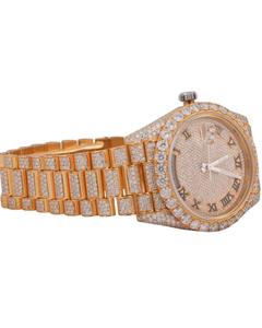 Reloj de Lujo Automático de Acero Inoxidable con Diamantes Personalizados, Reloj de Pulsera para Hombre con Números Arábigos y Diamantes de Moissanita - Product Image 2