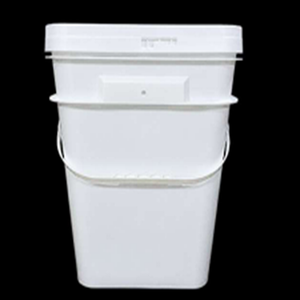 Seau carré en plastique blanc de 25 L, en PP, avec couvercle à bascule hermétique, finition mate, par Technoplast Industries Limited - Product Image 1