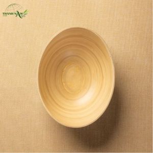 ชามไม้ไผ่แบบคลาสสิกสั่งทำพิเศษ เป็นมิตรกับสิ่งแวดล้อม ใช้แล้วทิ้งได้ เหมาะสำหรับงานเลี้ยงอาหารค่ำ พร้อมเคลือบสีอ่อน - Product Image 5