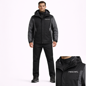 Chaqueta ligera impermeable de nailon Defender para entrenamiento de fútbol, con diseño de bloques de color, cortavientos, para actividades al aire libre, para hombre. - Product Image 1