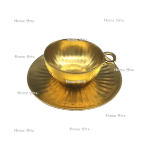 Handmade Brass Tea Serving <b>Cup</b> And Saucers With Top Quality Tea <b>Cup</b> And Saucer Customized Shape And Size <b>Cup</b> Saucer - Product Image 5