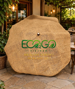 Parasol de plage écologique en fibre de coco avec taille et logo personnalisés - Product Image 1