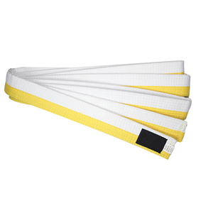 Custom Logo 100% Cotton Stretch Multi-Color Stripe Lightweight Breathable Durable Unisex Martial <b>Arts</b> Training Belt Judo BJJ - Product Image 4