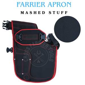 Heavy Duty Horse <b>Shoeing</b> Apron Leather Canvas Farrier Apron with Adjustable Belt Leg Straps Nail Magnet Work Tool Holder - Product Image 4