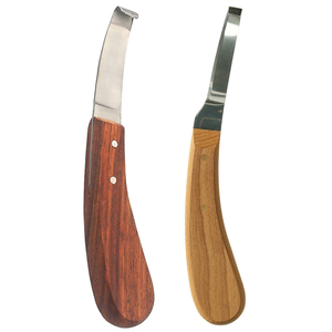 Nuevo Juego de Cuchillos Manuales para Pezuñas de Acero Inoxidable Multicolor con Mango de Madera y Logotipo Personalizado, Herramientas Duraderas para Herradores y Cirugía Animal - Product Image 1