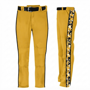 Tissu en maille 100 % polyester à séchage rapide, motif nom de joueur de baseball jaune, antibactérien, durable, respirant, personnalisable avec le nom de l'équipe - Product Image 1