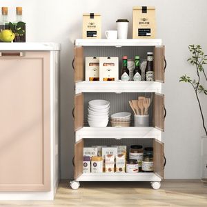 25.5/60 Gal Stackable <b>Plastic</b> <b>Storage</b> <b>Bins</b> with Magnetic Doors and Lockable Casters for Organizing and Mobility - Product Image 2