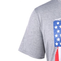 T-shirt manches courtes homme, à col ras du cou, personnalisé, avec logo imprimé sur la poitrine, haute qualité, fabrication du Bangladesh, 2019