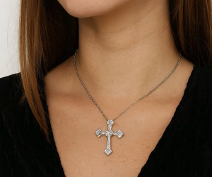 Pendentif pour homme plaqué argent, style punk, serti de diamants naturels taille brillant ronde, certifié IGI, pour rappeur - Product Image 5